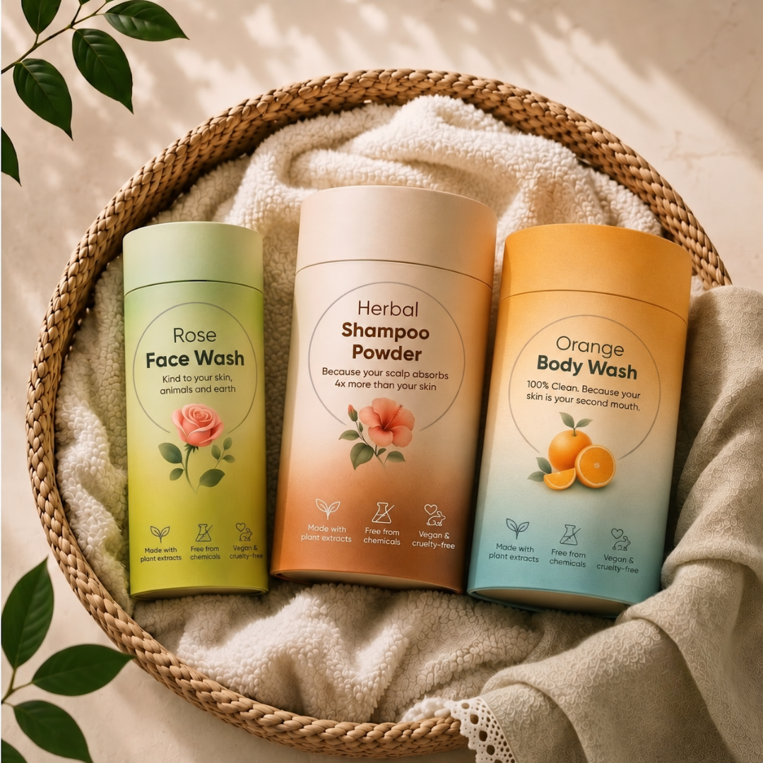 Shampoo, Face & Body Wash Set (Combo Pack of 3)