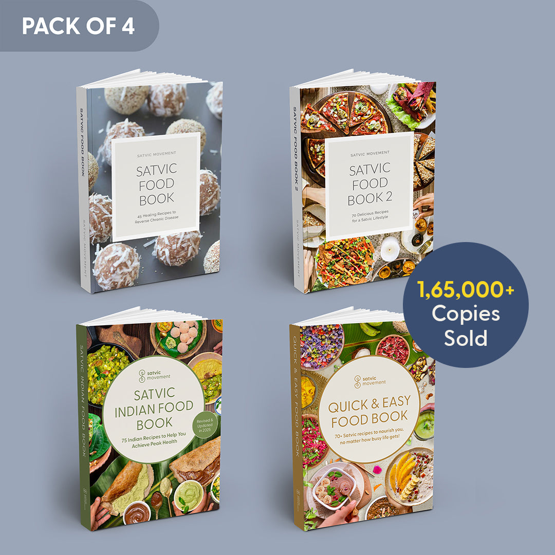 Combo Pack of 4 Satvic Food Books | English